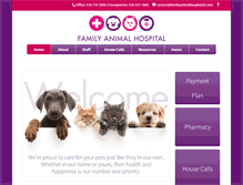 Tablet Screenshot of familyanimalhospitalstl.com